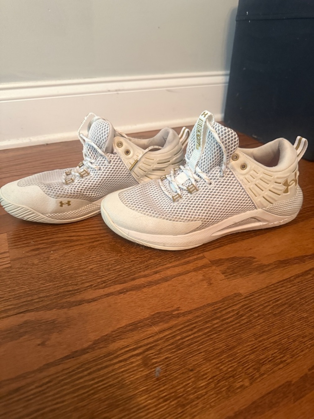 Under Armour White and Cream Women's Volleyball Shoes